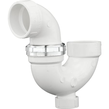 Charlotte Pipe And Foundry 1-1/2 In. White PVC P-Trap with Union PVC 00709X 0600HA